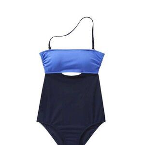 JOE FRESH NAVY BLUE/LIGHT BLUE ONE PIECE BATHING SUIT SIZE M/L